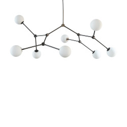 PAKABINAMAS ŠVIESTUVAS DROP CHANDELIER L157 PILKAS