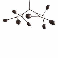 PAKABINAMAS ŠVIESTUVAS DROP CHANDELIER L111 BURNED JUODAS