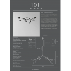 PAKABINAMAS ŠVIESTUVAS DROP CHANDELIER L111 BRONZOS SPALVOS skubiai