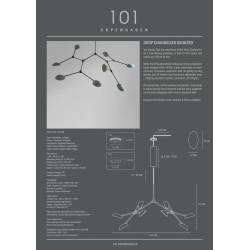 PAKABINAMAS ŠVIESTUVAS DROP CHANDELIER L155 OXIDIZED pristatymas