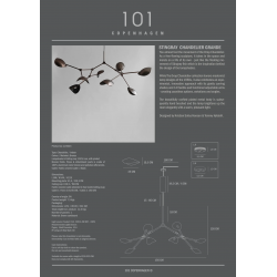 PAKABINAMAS ŠVIESTUVAS STINGRAY CHANDELIER L177 BRONZOS SPALVOS skubiai