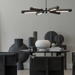 PAKABINAMAS ŠVIESTUVAS BULLET CHANDELIER BRONZOS SPALVOS kaina