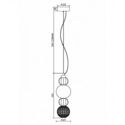 Pakabinamas LED šviestuvas Collar 17W AUKSO SPALVOS pigiau
