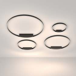 Lubinis | sieninis LED šviestuvas RIM 25W D40 JUODAS