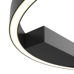 Lubinis | sieninis LED šviestuvas RIM 25W D40 JUODAS skubiai