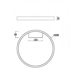 Lubinis | sieninis LED šviestuvas RIM 25W 4000K D40 ŽALVARIO SPALVOS atsiliepimai