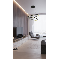 PAKABINAMAS LED ŠVIESTUVAS RIM 2 61W D60 | 40 3000K JUODAS skubiai