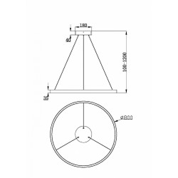 PAKABINAMAS LED ŠVIESTUVAS RIM 1 51W D80 ŽALVARIO SPALVOS pigiau