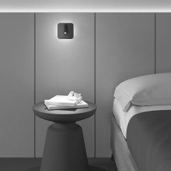 Sieninis LED šviestuvas IOS JUODAS kaina