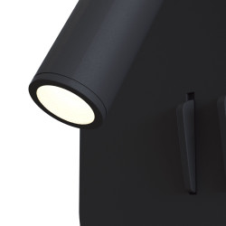 Sieninis LED šviestuvas IOS JUODAS skubiai