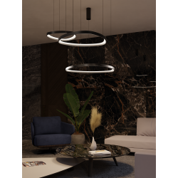 Pakabinamas LED dimeriuojamas šviestuvas DELTA 38W 3000K TRIAC JUODAS kaina