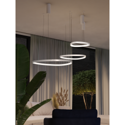 Pakabinamas LED dimeriuojamas šviestuvas DELTA 48W 3000K TRIAC BALTAS pigiau