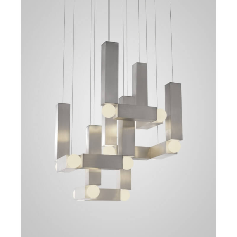 PAKABINAMAS ŠVIESTUVAS LEE BROOM VESPER QUATTRO BRUSHED SILVER VES0020