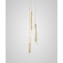PAKABINAMAS ŠVIESTUVAS HAIL 3-PIECE CHANDELIER AUKSO SPALVOS