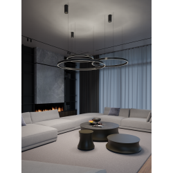 Pakabinamas LED šviestuvas SUPERNOVA 40W D40 dimeriuojamas | JUODAS internetu