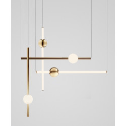 PAKABINAMAS LED ŠVIESTUVAS ORION TUBE 13,9W POLISHED AUKSO SPALVOS pristatymas