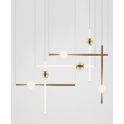 PAKABINAMAS LED ŠVIESTUVAS ORION TUBE 13,9W POLISHED AUKSO SPALVOS skubiai