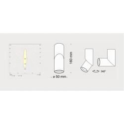 Lubinis led ŠVIESTUVAS DAFNE 10W JUODAS kaina