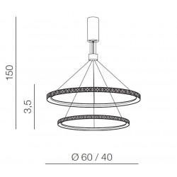 PAKABINAMAS LED ŠVIESTUVAS DIEGO 70W 60 | 40 pigiau