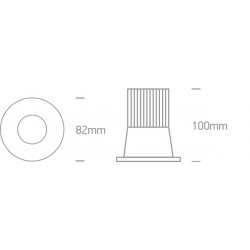 ĮLEIDŽIAMAS LED ŠVIESTUVAS IP65 10112TP/W/W 12W 3000K BALTAS kaina