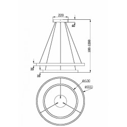 PAKABINAMAS LED ŠVIESTUVAS RIM 2 88W D60 | D80 3000K ŽALVARIO SPALVOS skubiai
