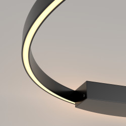 LUBINIS | SIENINIS LED ŠVIESTUVAS RIM 51W D80 3000K JUODAS pristatymas