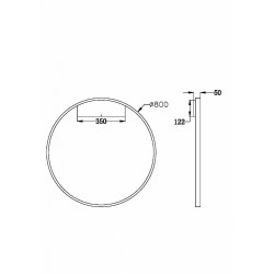 LUBINIS | SIENINIS LED ŠVIESTUVAS RIM 51W D80 3000K ŽALVARIO SPALVOS internetu