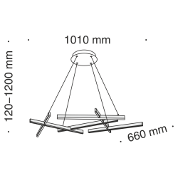 PAKABINAMAS LED šviestuvas LINE 79W 3000K aukso spalvos kaina
