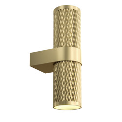 Sieninis ŠVIESTUVAS FOCUS design aukso spalvos kaina