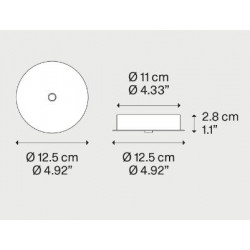 PAGRINDAS ŠVIESTUVAMS SINGLE STANDARD D12,5 BALTAS