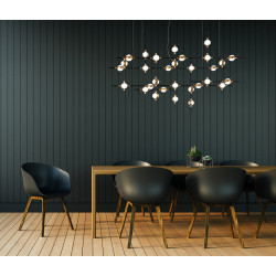 Pakabinamas LED šviestuvas PROVENZA 72W juodas kaina