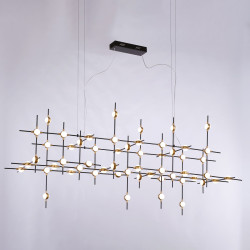 Pakabinamas LED šviestuvas PROVENZA 132W juodas pigiau
