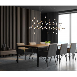 Pakabinamas LED šviestuvas PROVENZA 132W juodas kaina