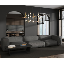 Pakabinamas LED šviestuvas PROVENZA 72W aukso spalvos kaina