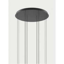 PAGRINDAS ŠVIESTUVAMS 14 LIGHTS ROUND D74 JUODAS