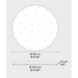 PAGRINDAS ŠVIESTUVAMS 36 LIGHTS ROUND D120 BALTAS