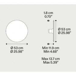 LUBINIS | SIENINIS LED ŠVIESTUVAS PUZZLE MEGA ROUND D53 45W RUDAS pristatymas