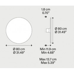 LUBINIS | SIENINIS LED ŠVIESTUVAS PUZZLE MEGA ROUND D80 60W JUODAS pristatymas
