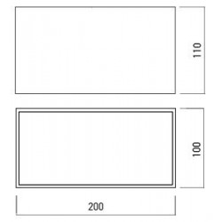 LUBINIS LED ŠVIESTUVAS XSMOOTH 20W 3000K RECTANGULAR JUODAS pigiau