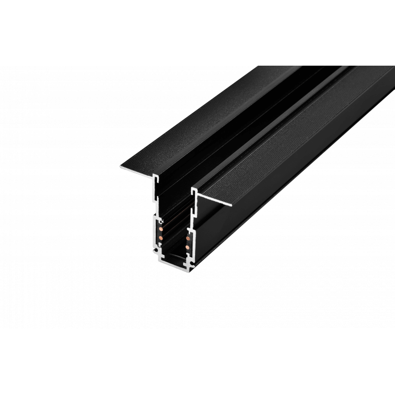 Įleidžiamas profilis L-CLICK.15 magnetinei sistemai Trimless 2m Juodas Light Plan LC15-PR200-B