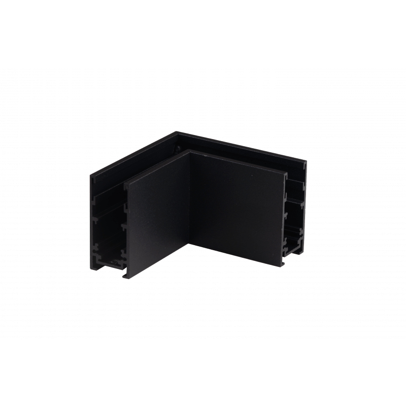 Kampinė jungtis L-CLICK.15 magnetinės sistemos paviršiniams profiliams Juoda Light Plan LC15-CPS-B