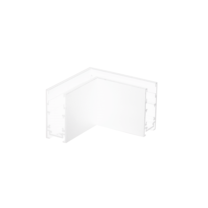 Kampinė jungtis L-CLICK.15 magnetinės sistemos paviršiniams profiliams Balta Light Plan LC15-CPS-W