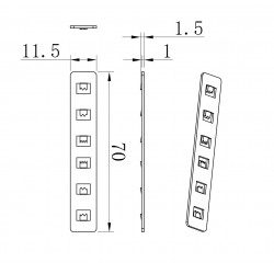 Sujungimo detalė L-CLICK.15 magnetinės sistemos profiliams (2vnt) kaina