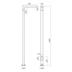 PASTATOMAS LED ŠVIESTUVAS XTORRE 40W 4000K PILKAS pigiau