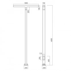 PASTATOMAS LED ŠVIESTUVAS XTORRE 80W 3000K PILKAS internetu