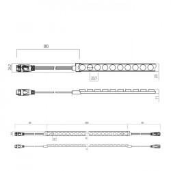 HERMETIŠKA LANKSTI LED JUOSTA XFLEX 20W 24V 4000K IP67 20° 5M pigiau