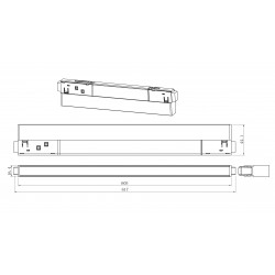 Šviestuvas L-CLICK.15 magnetinei sistemai LINER.15 20W Baltas ZigBee skubiai