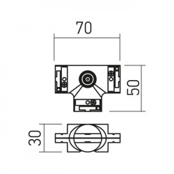 T FORMOS SUJUNGIMO ELEMENTAS XROD MAGNETINEI SISTEMAI JUODAS kaina