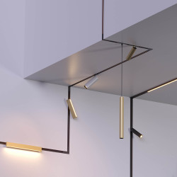 ŠVIESTUVAS XNEO MAGNETINEI SISTEMAI SUSPENDED LIGHT 6,3W  JUODAS kaina