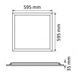 ĮLEIDŽIAMA LED PANELĖ MESA 42W 4000K 59,5X59,5 skubiai
